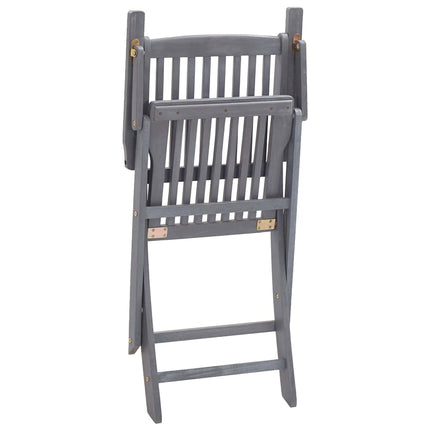 Ensemble À Manger De Jardin 5 Pcs Bois D'acacia Massif Gris