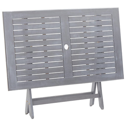 Ensemble À Manger De Jardin 5 Pcs Bois D'acacia Massif Gris