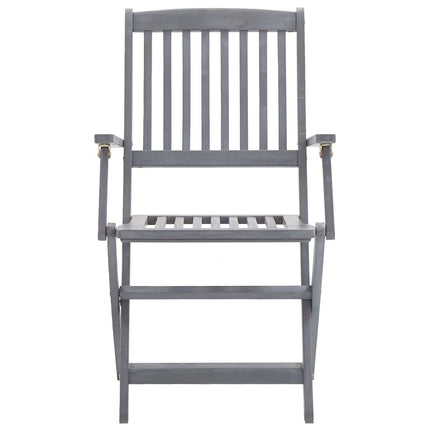 Ensemble À Manger De Jardin 5 Pcs Bois D'acacia Massif Gris