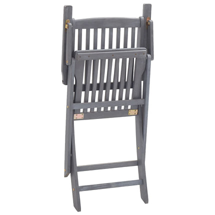 Ensemble À Manger De Jardin 7 Pcs Bois D'acacia Massif Gris