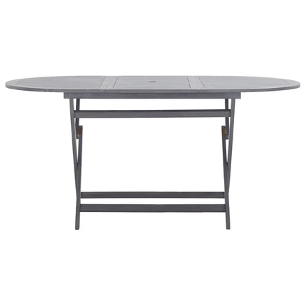 Ensemble À Manger De Jardin 7 Pcs Bois D'acacia Massif Gris