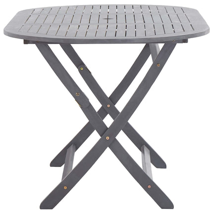 Ensemble À Manger De Jardin 7 Pcs Bois D'acacia Massif Gris