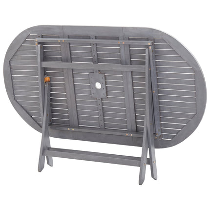 Ensemble À Manger De Jardin 7 Pcs Bois D'acacia Massif Gris