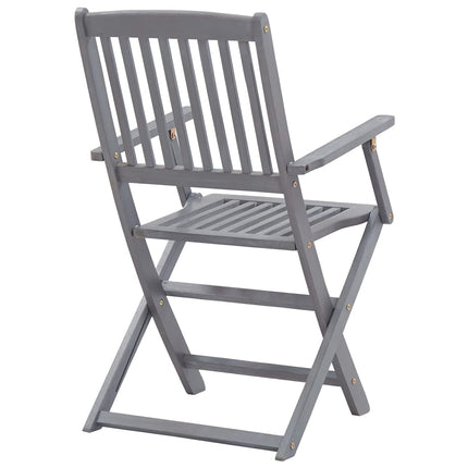 Ensemble À Manger De Jardin 7 Pcs Bois D'acacia Massif Gris