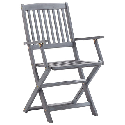 Ensemble À Manger De Jardin 5 Pcs Bois D'acacia Massif Gris
