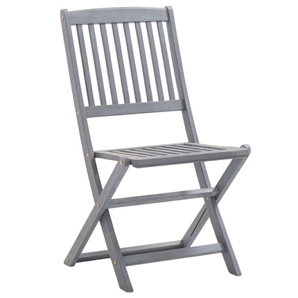 Ensemble À Manger De Jardin 5 Pcs Bois D'acacia Massif Gris