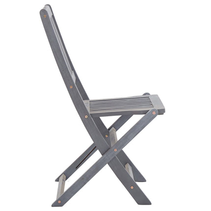 Ensemble À Manger De Jardin 5 Pcs Bois D'acacia Massif Gris
