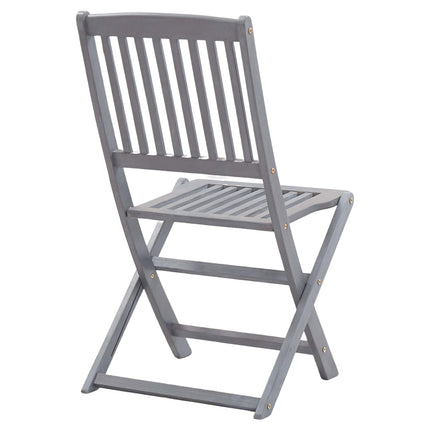 Ensemble À Manger De Jardin 5 Pcs Bois D'acacia Massif Gris