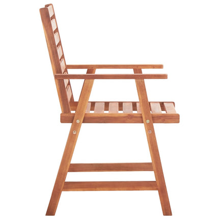 Ensemble À Manger Jardin 3Pcs Carreau Mosaïque Et Bois D'acacia