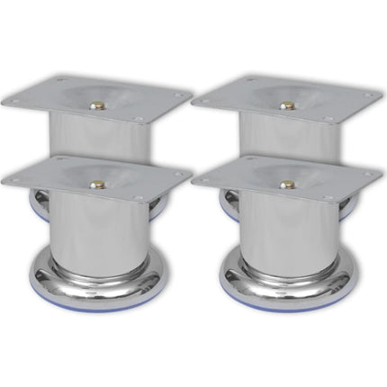 Pieds Ronds De Canapé 8 Pcs Chrome
