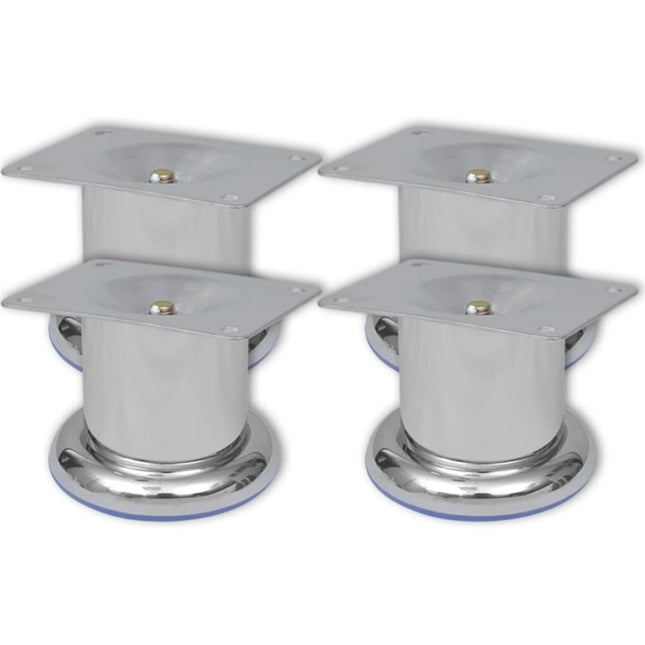 Pieds Ronds De Canapé 8 Pcs Chrome