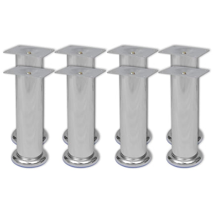 Pieds Ronds De Canapé 8 Pcs Chrome