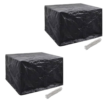 Housses De Salon De Jardin 2 Pcs Rotin 8 Œillets 113X113 Cm