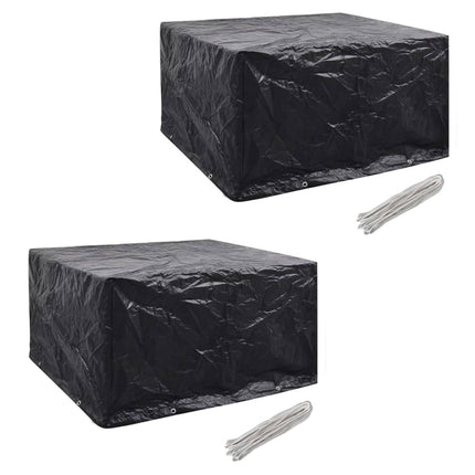 Housses De Salon De Jardin 2 Pcs Rotin 8 Œillets 113X113 Cm