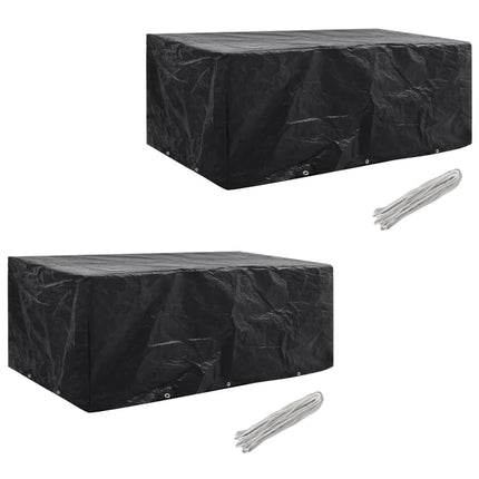Housses De Salon De Jardin 2 Pcs Rotin 8 Œillets 113X113 Cm