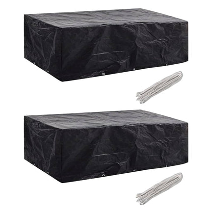 Housses De Salon De Jardin 2 Pcs Rotin 8 Œillets 113X113 Cm