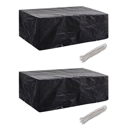 Housses De Salon De Jardin 2 Pcs Rotin 8 Œillets 113X113 Cm