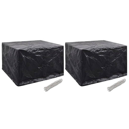 Housses De Salon De Jardin 2 Pcs Rotin 8 Œillets 113X113 Cm