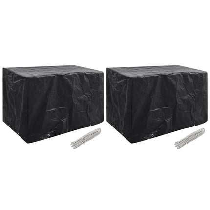 Housses De Salon De Jardin 2 Pcs Rotin 8 Œillets 113X113 Cm