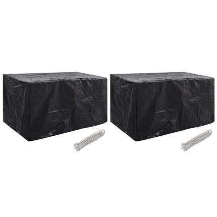 Housses De Salon De Jardin 2 Pcs Rotin 8 Œillets 113X113 Cm