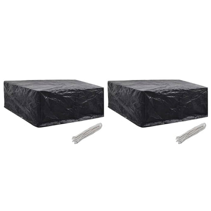 Housses De Salon De Jardin 2 Pcs Rotin 8 Œillets 113X113 Cm