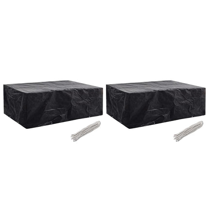 Housses De Salon De Jardin 2 Pcs Rotin 8 Œillets 113X113 Cm