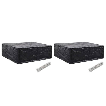 Housses De Salon De Jardin 2 Pcs Rotin 8 Œillets 113X113 Cm