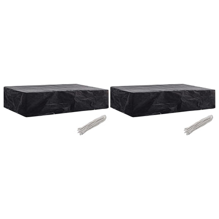 Housses De Salon De Jardin 2 Pcs Rotin 8 Œillets 113X113 Cm