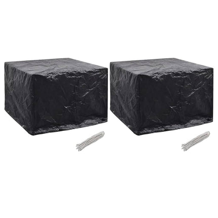 Housses De Salon De Jardin 2 Pcs Rotin 8 Œillets 113X113 Cm