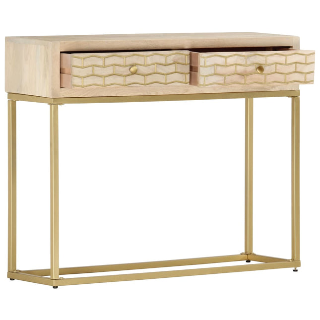 Table Console 90X30X75 Cm Bois Solide De Manguier