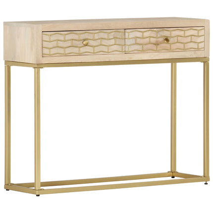 Table Console 90X30X75 Cm Bois Solide De Manguier