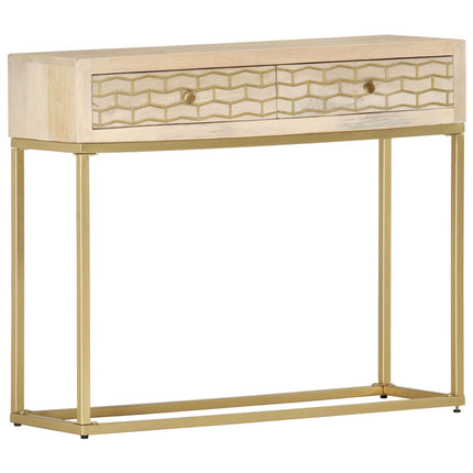 Table Console 90X30X75 Cm Bois Solide De Manguier