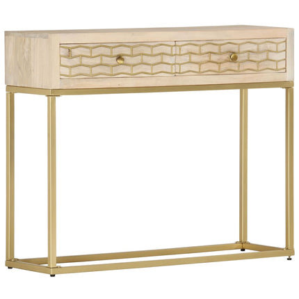 Table Console 90X30X75 Cm Bois Solide De Manguier