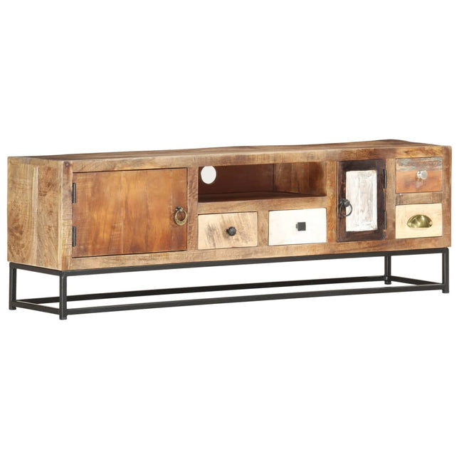 Meuble Tv 120 X 30 X 40 Cm Bois De Récupération Massif