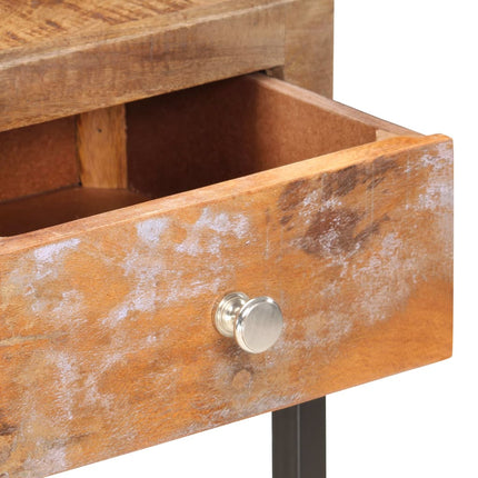 Table Console Doré 90X30X75 Cm Bois De Récupération Massif
