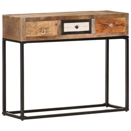 Table Console Doré 90X30X75 Cm Bois De Récupération Massif