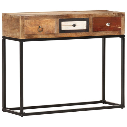 Table Console Doré 90X30X75 Cm Bois De Récupération Massif