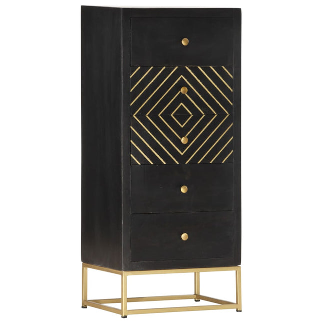 Armoire À Tiroirs 45X30X105 Cm Bois De Manguier