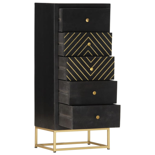Armoire À Tiroirs 45X30X105 Cm Bois De Manguier