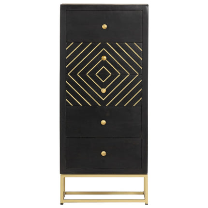 Armoire À Tiroirs 45X30X105 Cm Bois De Manguier