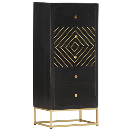 Armoire À Tiroirs 45X30X105 Cm Bois De Manguier