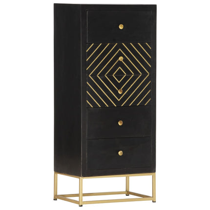 Armoire À Tiroirs 45X30X105 Cm Bois De Manguier