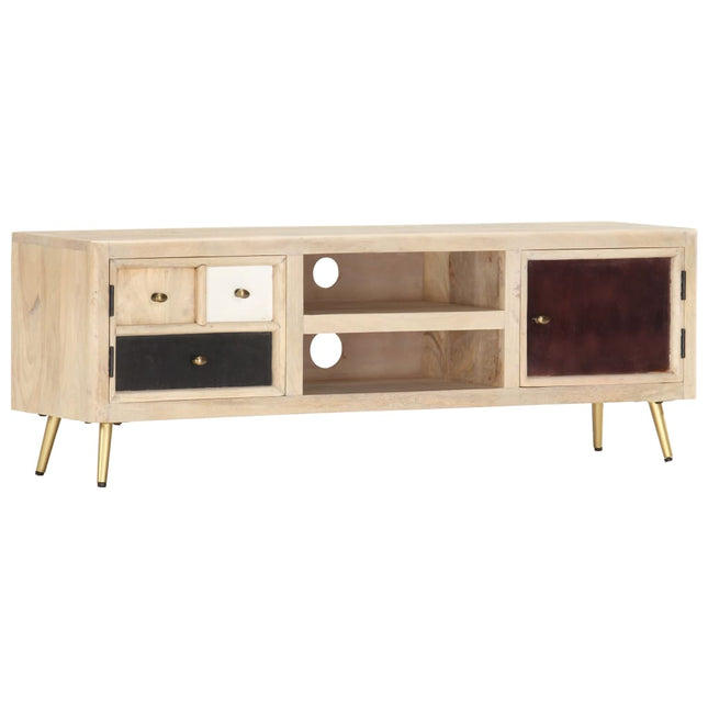 Meuble Tv 120 X 30 X 40 Cm Bois Massif De Manguier
