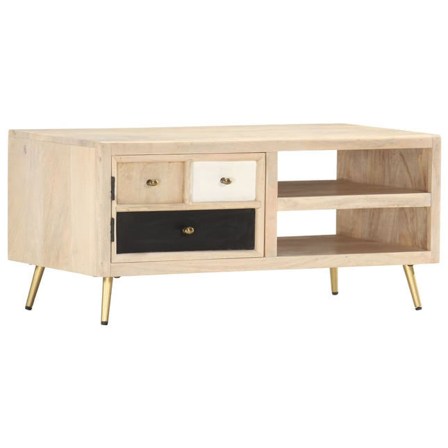 Table Basse 90X45X40 Cm Bois De Manguier Massif