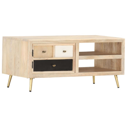 Table Basse 90X45X40 Cm Bois De Manguier Massif