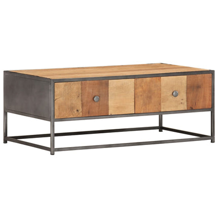 Table Basse 90 X 50 X 35 Cm Bois De Récupération Massif