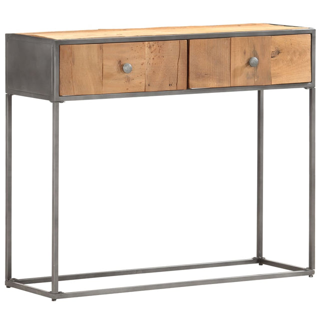 Table Console 90X30X75 Cm Bois De Récupération Massif