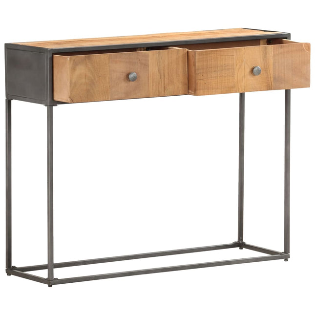 Table Console 90X30X75 Cm Bois De Récupération Massif