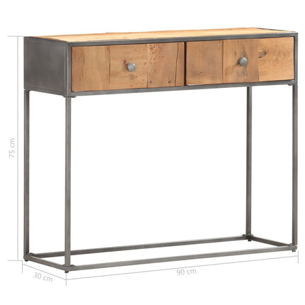Table Console 90X30X75 Cm Bois De Récupération Massif