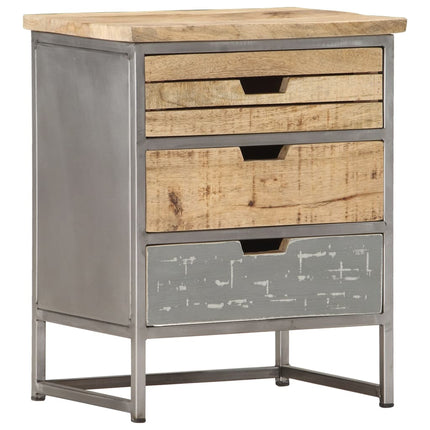 Table De Chevet 40 X 30 X 50 Cm Bois De Manguier Massif